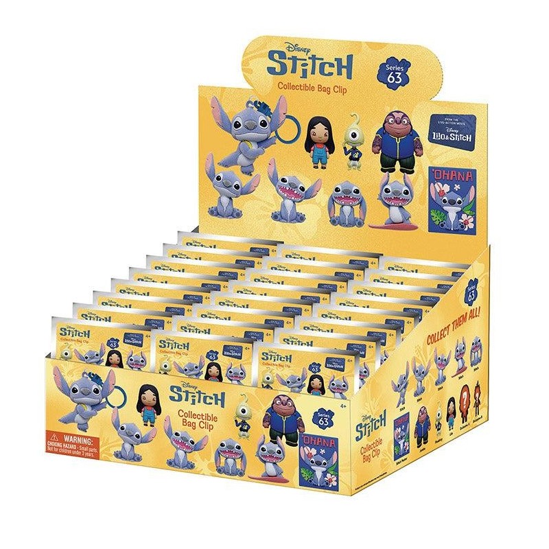 LILO & STITCH MOVIE - Series 1 - 3D Foam Bag Clip (Display 24 Pcs) 