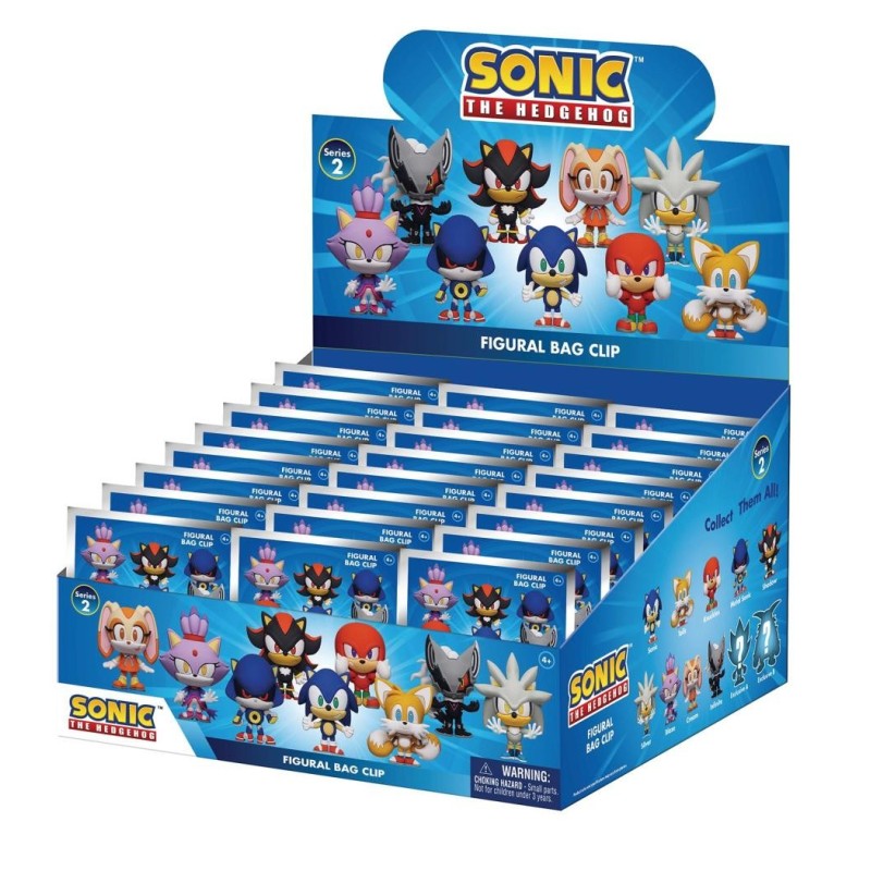 SONIC - Series 2 - 3D Foam Bag Clip (Display 24 Pcs) 