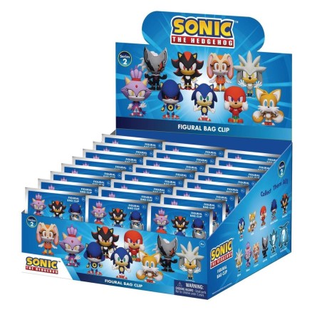 SONIC - Series 2 - 3D Foam Bag Clip (Display 24 Pcs) 