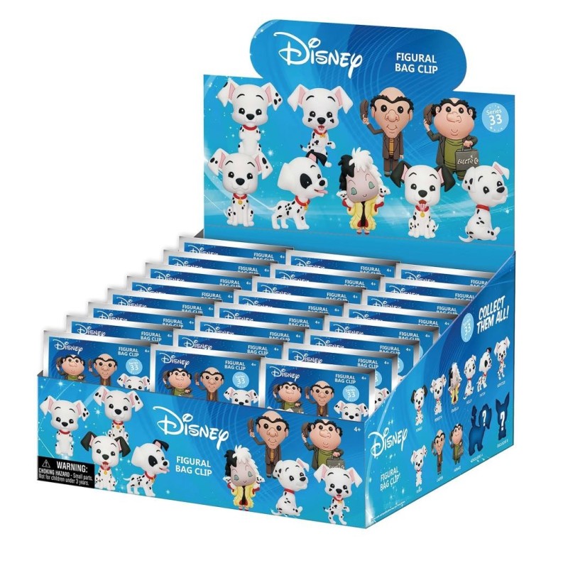 101 DALMATIANS - Series 33 - 3D Foam Bag Clip (Display 24 Pcs) 