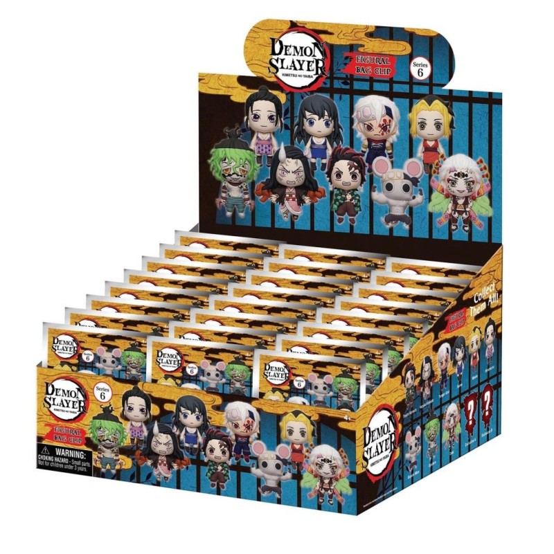 DEMON SLAYER - Series 6 - 3D Foam Bag Clip (Display 24 Pcs) 