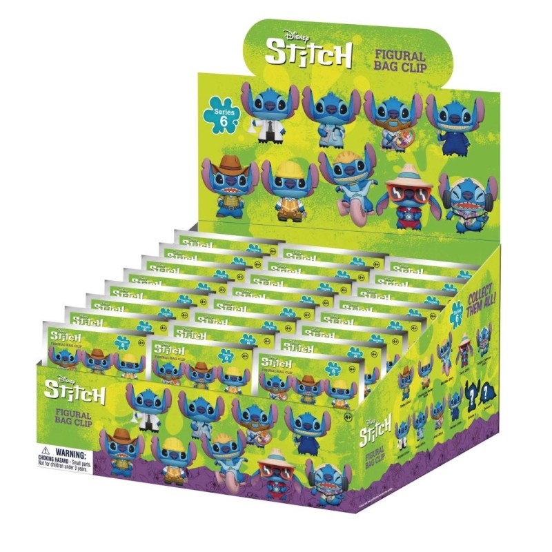 STITCH - Series 6 - 3D Foam Bag Clip (Display 24 Pcs) 