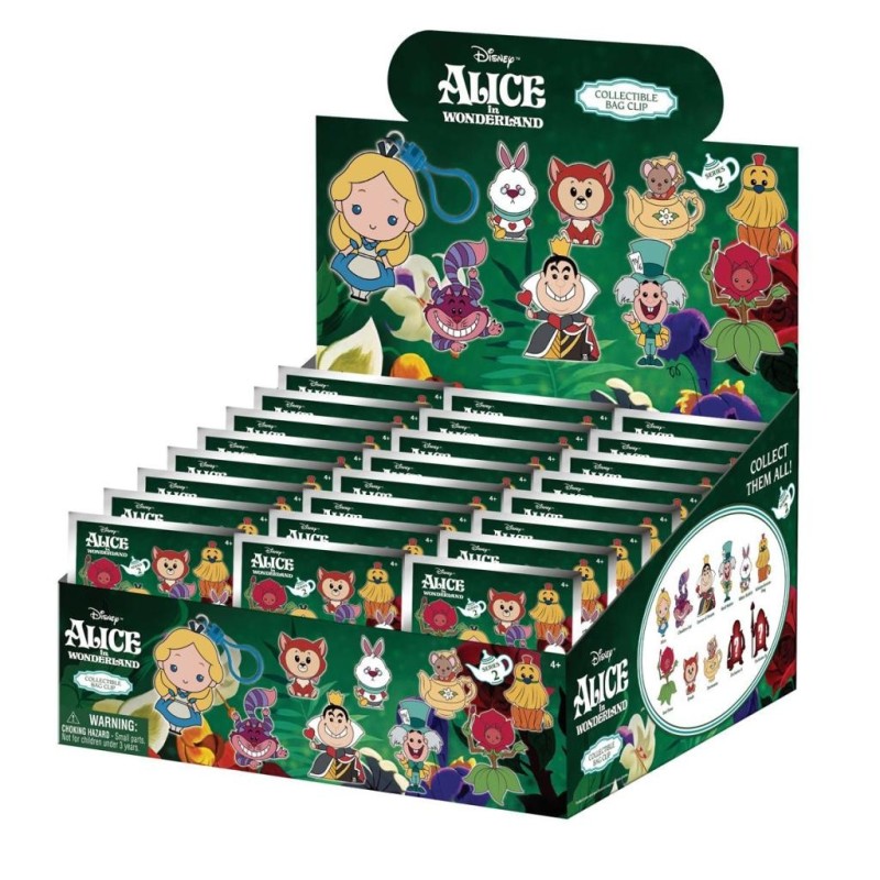 ALICE IN WONDERLAND - Series 2 - 3D Foam Bag Clip (Display 24 Pcs) 