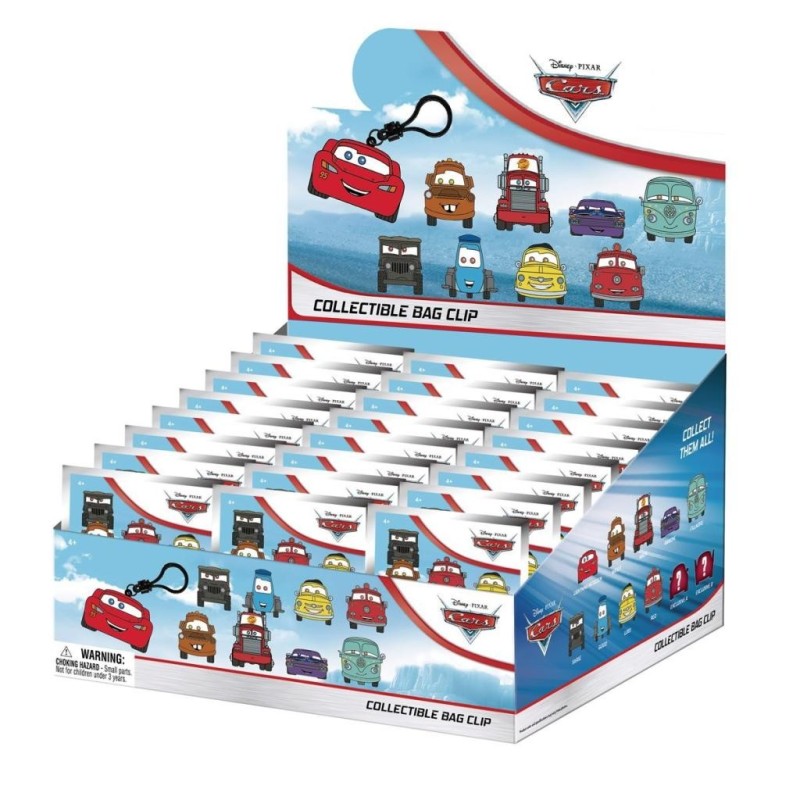 CARS - Series 1- 3D Foam Bag Clip (Display 24 Pcs) 