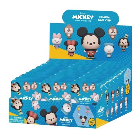 DISNEY - Mickey & Friends - Charm Bag Clip (Display 24 Pcs) 