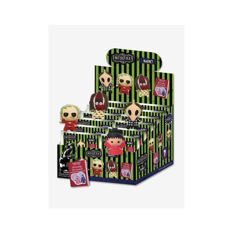 BEETLEJUICE - Series 1 -3D Foam Magnets in blind bags (Display 12 Pcs) 