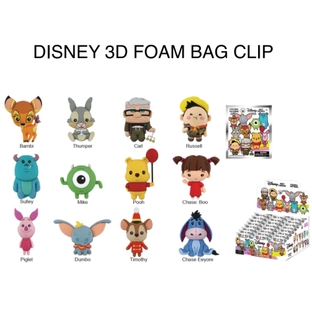 DISNEY - Best Friends Series 20 - 3D Foam Bag Clip (Display 24 Pcs) 