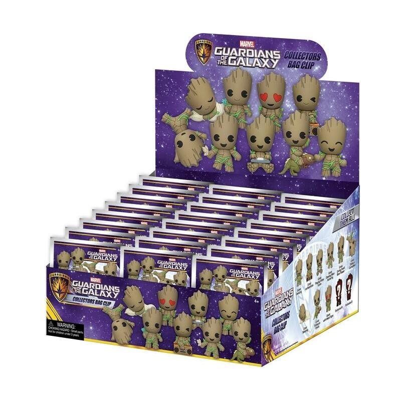 MARVEL - Groot Collection - 3D Foam Bag Clip (Display 24 Pcs) 