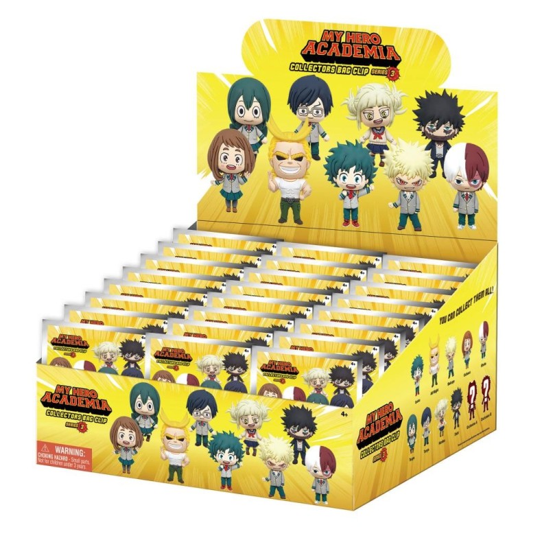 MY HERO ACADEMIA - Series 3 - 3D Foam Bag Clip (Display 24 Pcs) 