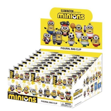 MINIONS SPORTS - Series 1 - 3D Foam Bag Clip (Display 24 Pcs) 