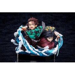 DEMON SLAYER - Tanjiro & Giyuu - Statuette 13cm