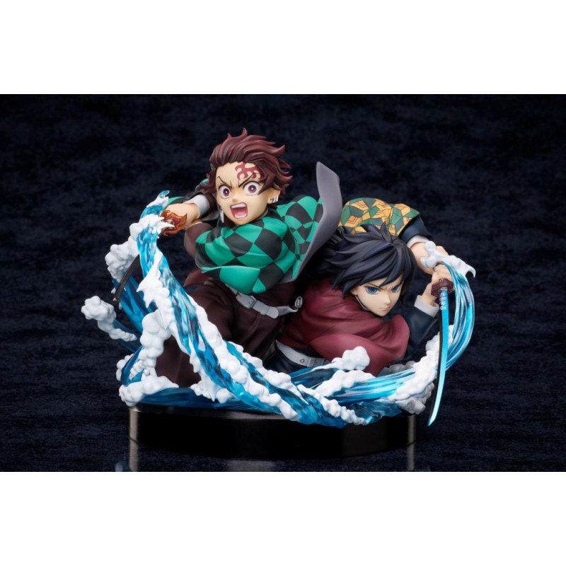 DEMON SLAYER - Tanjiro & Giyuu - Statuette 13cm