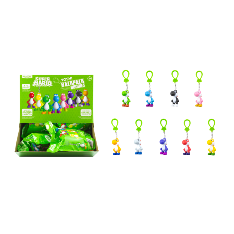 SUPER MARIO - Yoshi - Backpack Buddies (Display 12 Pcs) 