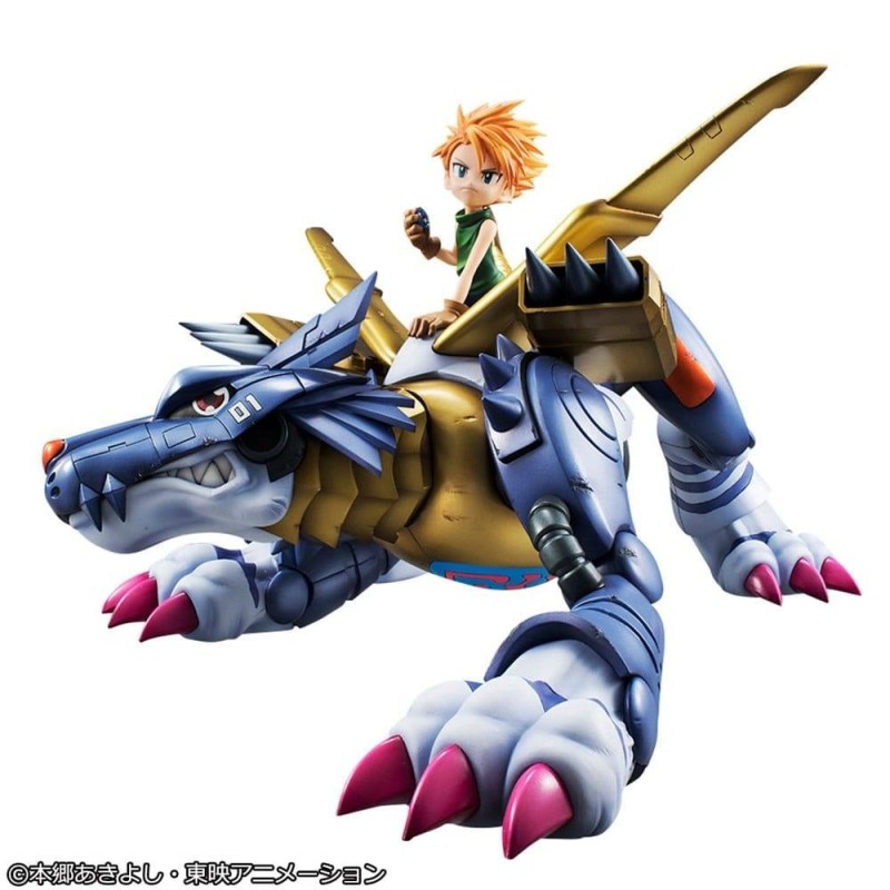 DIGIMON - Metal Garurumon & Ishida - Statuette G.E.M. Precious 30cm 