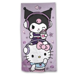 HELLO KITTY - Hello Kitty & Kuromi - Serviette de Plage 70x140cm 