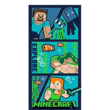 MINECRAFT - Explore - Serviette de Plage 70x140cm 