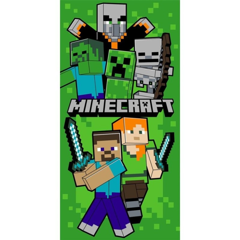 MINECRAFT - Serviette de Plage 70x140cm 