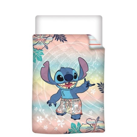 DISNEY - Stitch "Plage" - Couverture en Quilt 140x200cm 