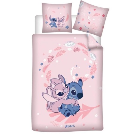 LILO & STITCH - Stitch & Angel - Parure de lit 140x200cm + 65x65cm 