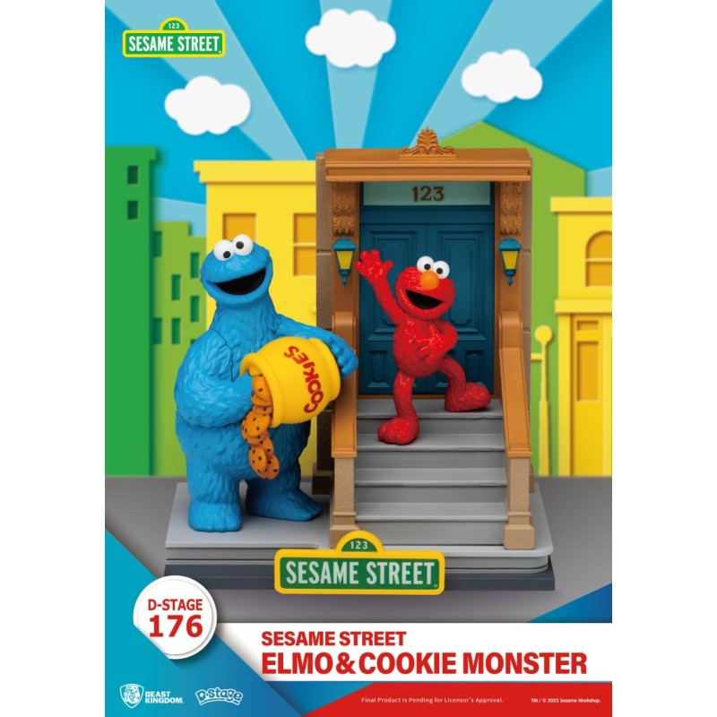 SESAME STREET - Elmo & Cookie Monster - Diorama D-Stage 11cm 