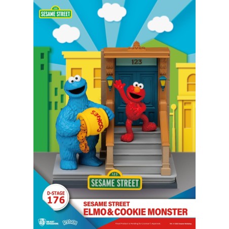 SESAME STREET - Elmo & Cookie Monster - Diorama D-Stage 11cm 