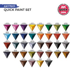QUICK PAINT SET 36 QUICK GEN COLORS (2 BRUSHES) 2