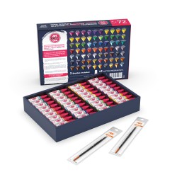 QUICK PAINT SET 72 QUICK GEN COLORS  (2 BRUSHES)