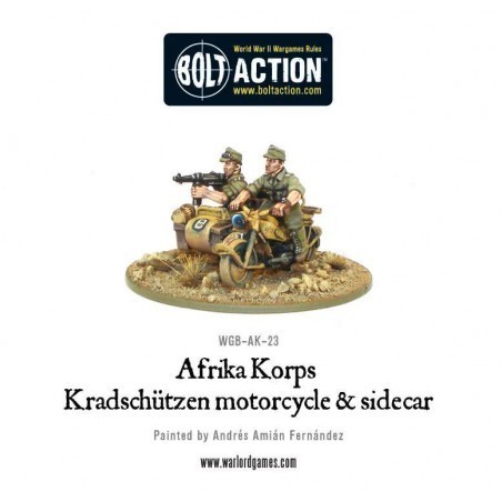 Afrika Korps Kradschutzen Motorcycle & Sidecar 
