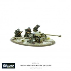 German Heer (Winter) 75mm Pak 40 Anti Tank Gun 