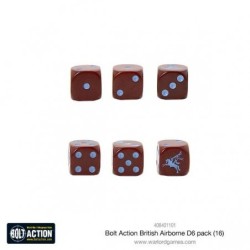 British Airborne D6 Dice (16) 