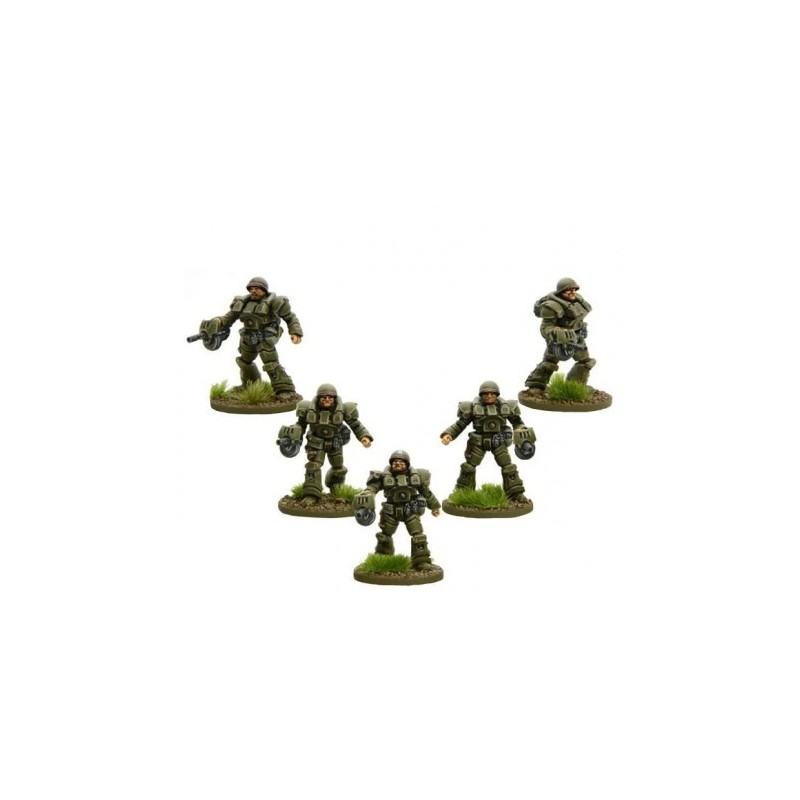 US Heavy Infantry (5 Miniatures) 