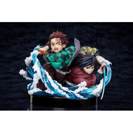 DEMON SLAYER - Tanjiro & Giyuu - Statuette 13cm 