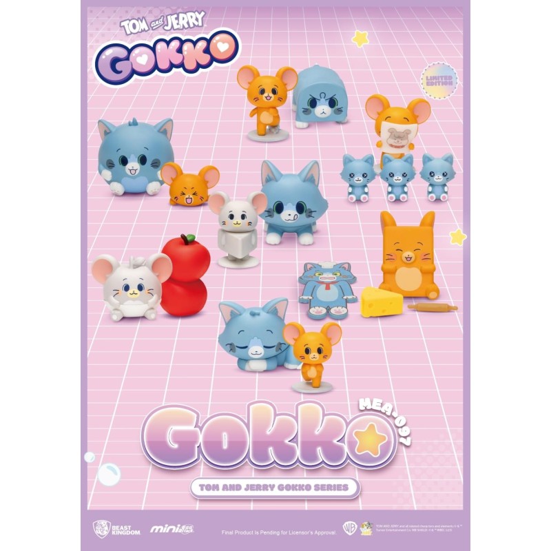 TOM & JERRY - Gokko series - Set 6 Figurine Blind Box 5cm 