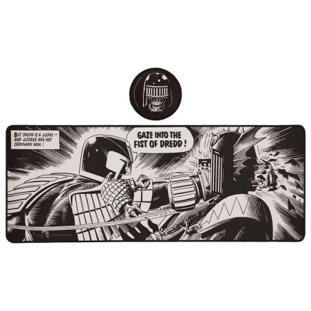 2000AD JUDGE DREDD - XL Desktop Mat + 1 Coaster 