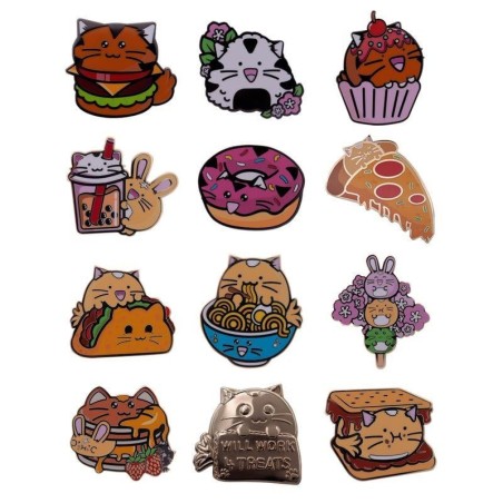 FUZZBALLS - Mystery Box of 12 Pin Badge 