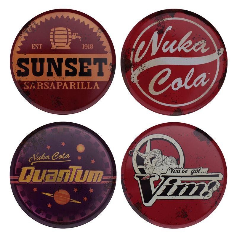 FALLOUT - 4 Embossed Metal Coasters 