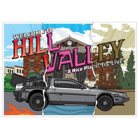 RETOUR VERS LE FUTUR - Hill Valley - Art Print - Edition Limitée 