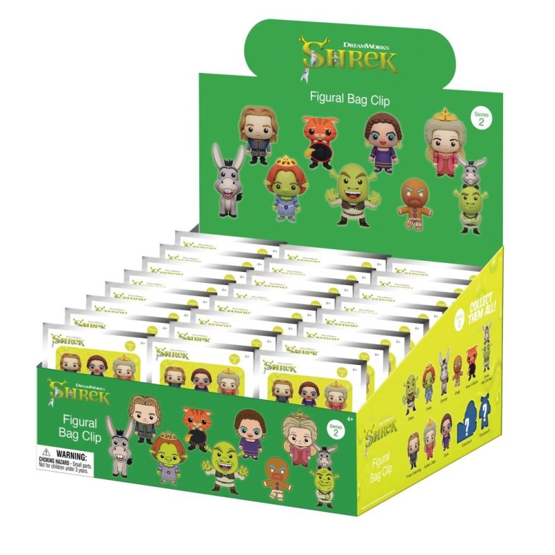 SHREK - Series 2 - 3D Foam Bag Clip (Display 24 Pcs) 