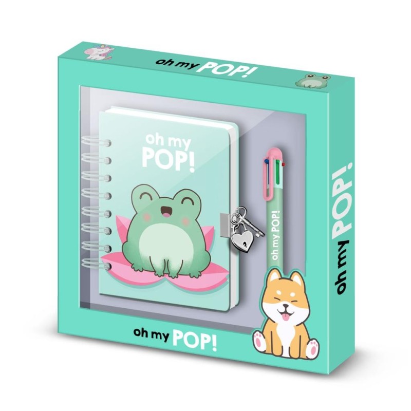 OH MY POP! - Froggy - Gift Box - Journal Intime + Stylo 