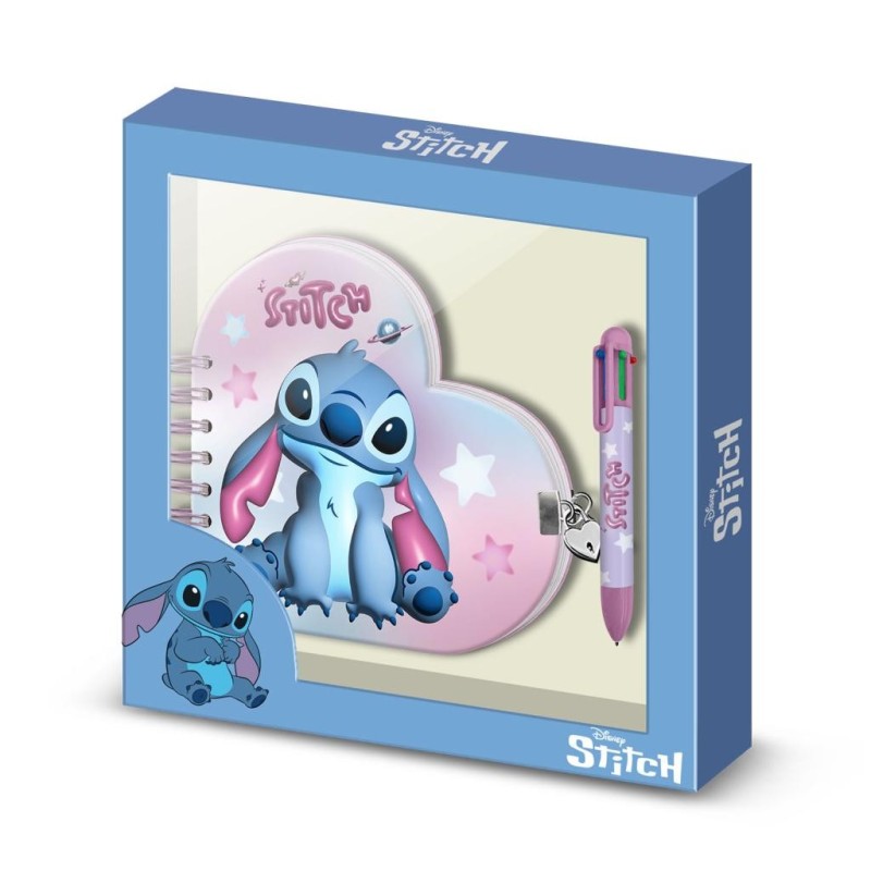 STITCH - Coeur - Gift Box - Journal Intime + Stylo 