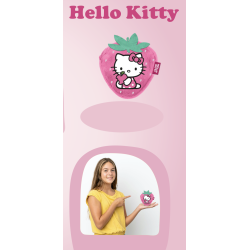 HELLO KITTY - Fraise - Porte-Monnaie Fourrure '12x11x2cm' 2