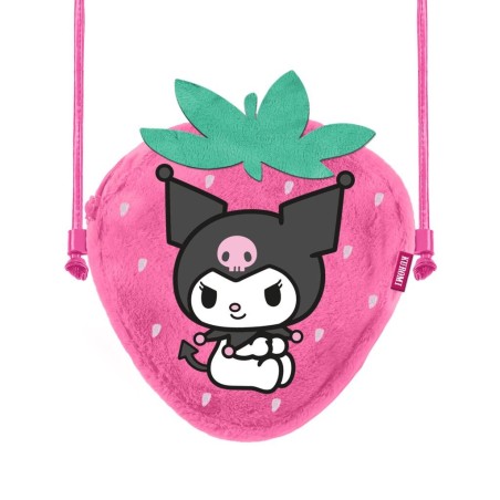 KUROMI - Fraise - Mini Sac à Bandoulière Fourrure '20x15x6cm' 