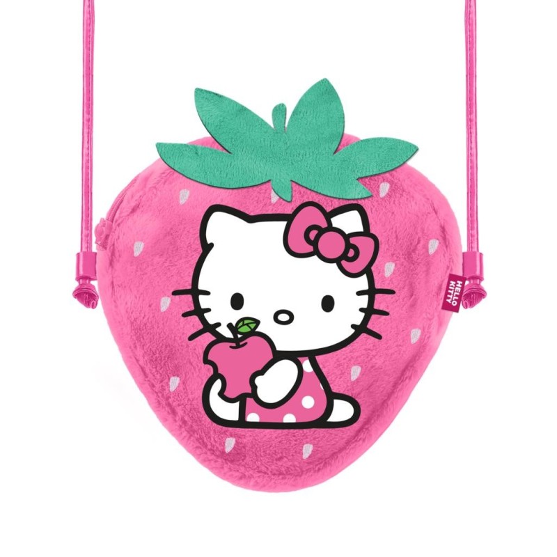 HELLO KITTY - Fraise - Mini Sac à Bandoulière Fourrure '20x15x6cm' 