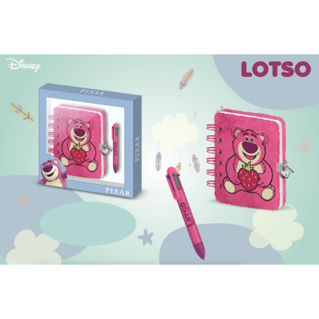 TOY STORY - Lotso - Gift Box - Journal Intime Fourrure + Stylo 