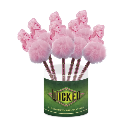 WICKED - Glinda - Boite de 10 Stylos-Bille Pompom 
