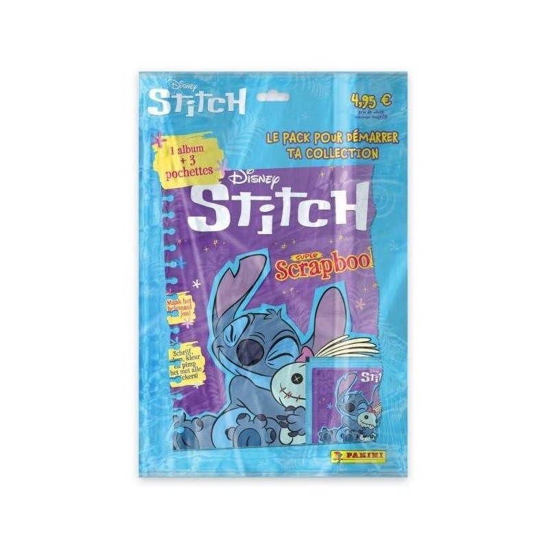 DISNEY - Stitch Panini Starter Pack 1 Albun + 3 Packets Stickers - FR 