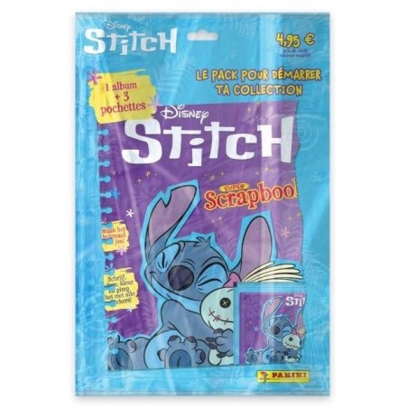 DISNEY - Stitch Panini Starter Pack 1 Albun + 3 Packets Stickers - FR 