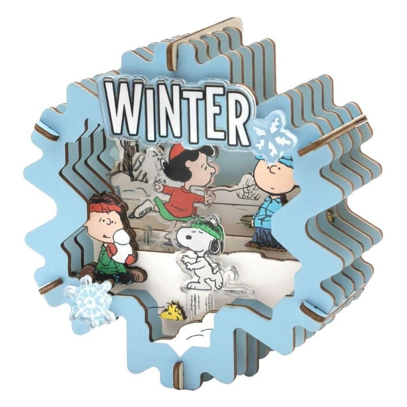 PEANUTS - Winter Wonderland - Wood Model Kit Theater 