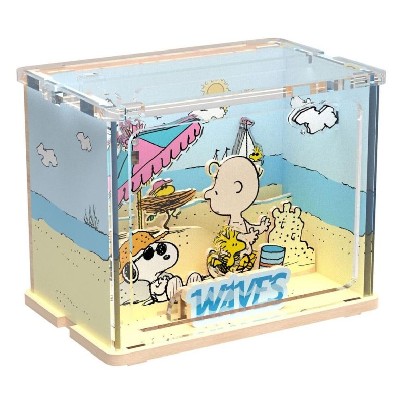 PEANUTS - Mini Scene Chilling At The Beach - Wood Model Kit 