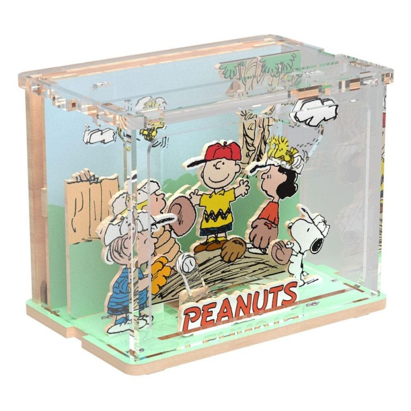 PEANUTS - Mini Scene Baseball Time - Wood Model Kit 